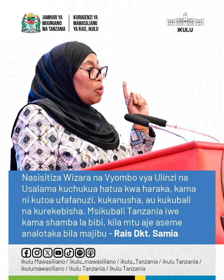 Nukuuu za Mhe Rais, Dkt Samia Suluhu Hassan Leo.