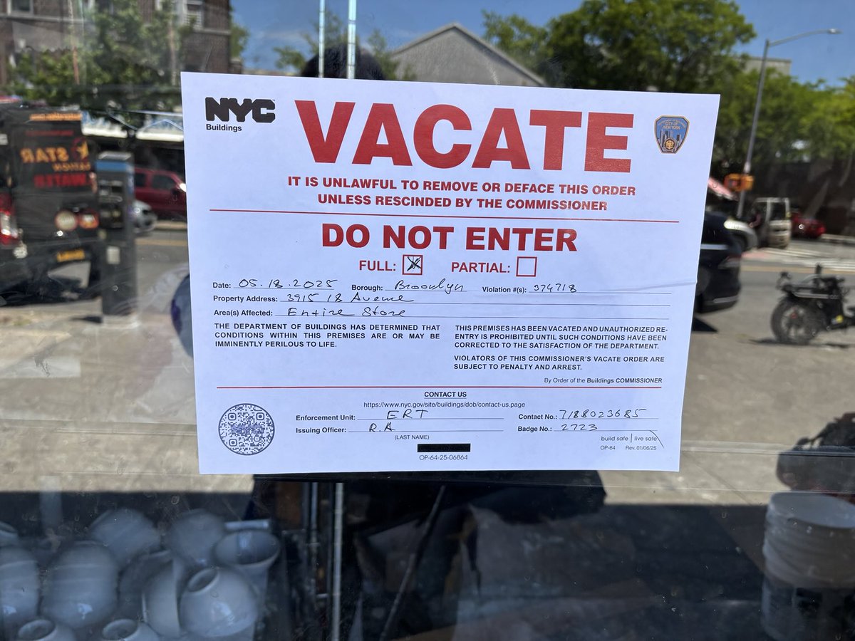 Great local restaurant Tandir Express, is boarded up and has an nyc do not enter sign on it and looks like it’s been bombed out inside. I’m gonna consult the best restaurant reviewer in NYC <a href="/robertsietsema/">Robert Sietsema</a> to see if he knows what happened. He has a great new blog on Substack.