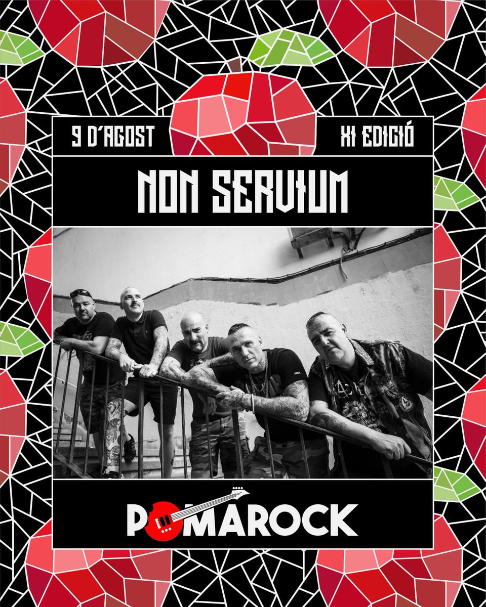 🍎🎸 NON SERVIUM 🎸🍎

Des de Móstoles, una de les bandes referents del Punk-Oi! de l'Estat espanyol, estarà el 9 d’agost a Agres presentant el seu últim disc CRIATURA! 👹

El pròxim 9 d’agost, ressonaran els seus himnes a Agres, així que fes-te amb la teua entrada!!🔥🍎🚀