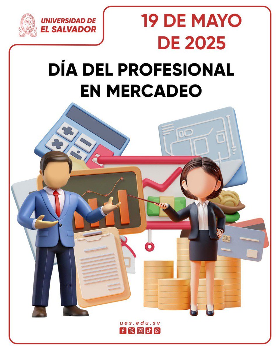 📢 Desde la UES, saludamos y felicitamos a nuestro estudiantado, planta docente y administrativa de Mercadeo, por su aporte en estrategias que fortalecen la competitividad y dinamizan la economía.