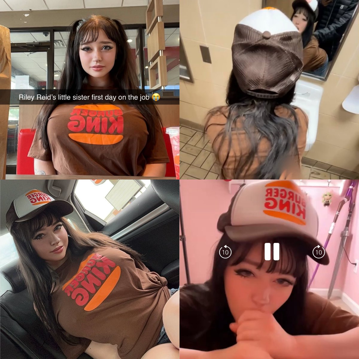 KngKonye's tweet image. can’t believe she got fired after making a video with a customer 😭 (full vid in 💬)