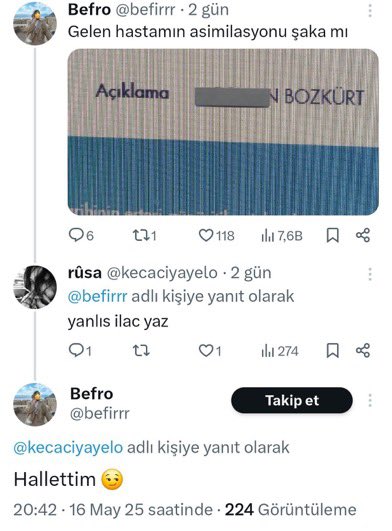 TurkcuPaylasim's tweet photo. ❗️ Van'da, sağlıkçı olarak görev yapan Berfin adlı Türk düşmanı, Türk hastalarına yanlış ilaç tedavisi uyguladığını itiraf etti! https://t.co/VuqIxO2rWp
