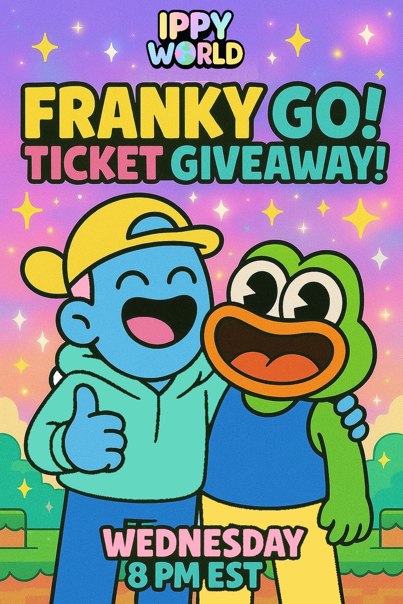 Ippy (@ippy_world) on Twitter photo ๐ Franky Go! Ticket Giveaway! ๐
Iโve got THREE tickets to the Franky Go! launch on Abstract, and I'm giving them away LIVE this Wednesday! ๐
๐๏ธ How to enter:
1๏ธโฃ Follow <a href="/Ippy_World/">Ippy</a> & <a href="/frankythefrog/">Franky's Dinner</a>
2๏ธโฃ Retweet this post
3๏ธโฃ Be there LIVE to win!
๐๏ธ Wednesday | 8 PM EST
๐ ๐ Franky Go! Ticket Giveaway! ๐
Iโve got THREE tickets to the Franky Go! launch on Abstract, and I'm giving them away LIVE this Wednesday! ๐
๐๏ธ How to enter:
1๏ธโฃ Follow <a href="/Ippy_World/">Ippy</a> & <a href="/frankythefrog/">Franky's Dinner</a>
2๏ธโฃ Retweet this post
3๏ธโฃ Be there LIVE to win!
๐๏ธ Wednesday | 8 PM EST
๐
