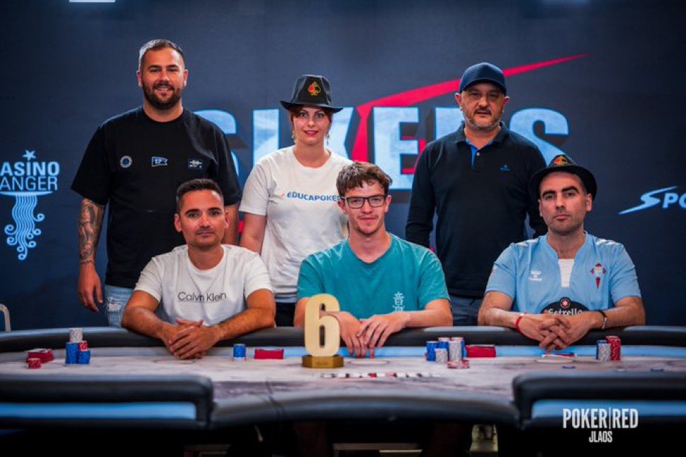 ❤️Sixers Tanger❤️
Doy por terminada esta increíble parada quedando en el 4º puesto por 11.742 €!
Agradecer este pedazo de evento a <a href="/SixersPoker/">SIXERS - ¡BARCELONA del 20 al 26 de OCTUBRE!</a> <a href="/EducaPoker/">EducaPoker</a> <a href="/poker_red/">Poker-Red</a> y a mis amigos de la educa Crew por apoyarme hasta el final !!! <a href="/FSpadexx/">Facu Gallo</a> <a href="/ListoPokeRC/">ElListoRC</a> <a href="/robescobarpoker/">Roberto Escobar</a>