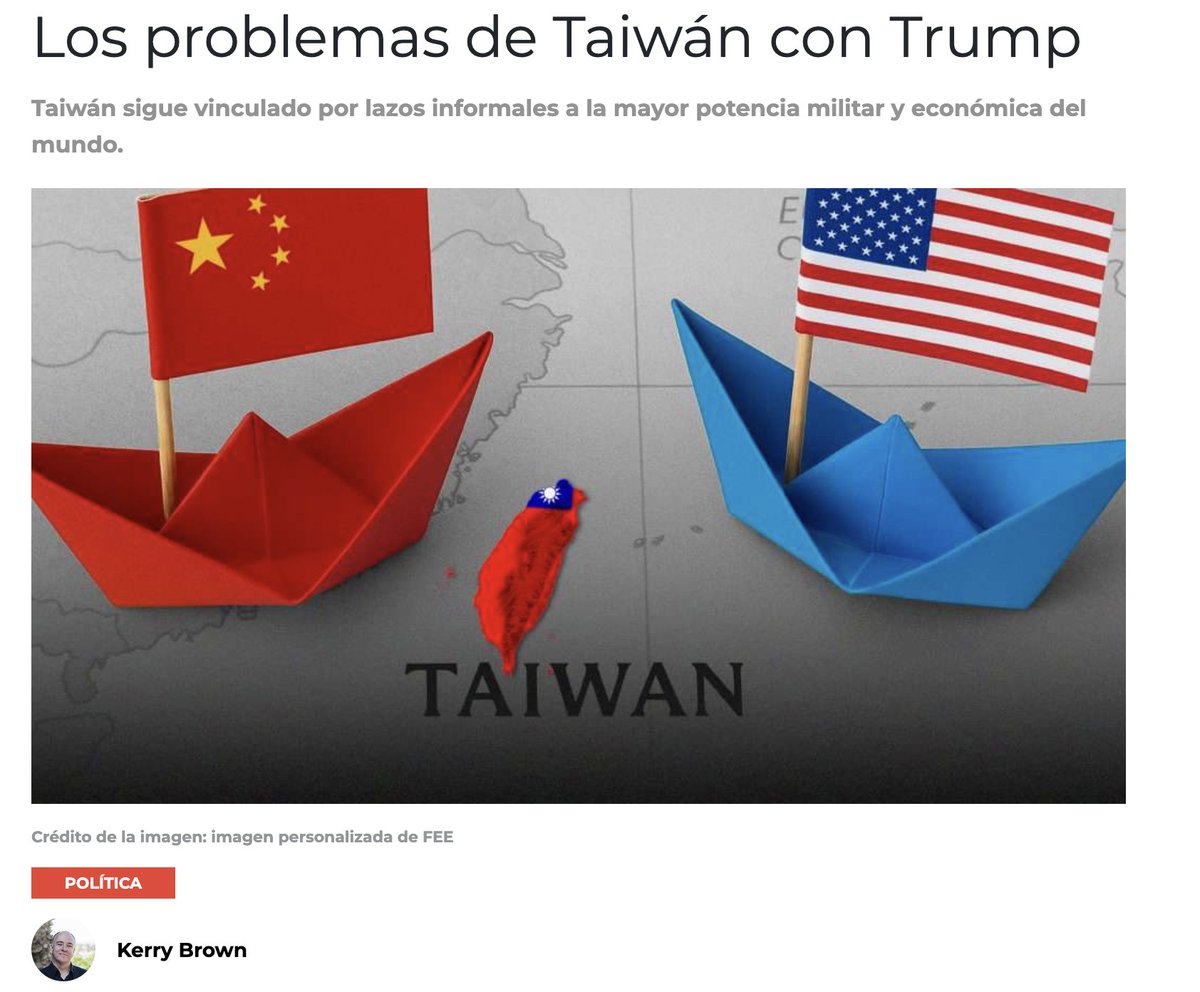 "El actual inquilino de la Casa Blanca plantea retos y dilemas diarios a casi todos los países del planeta, incluido el suyo propio. Pero para Taiwán, estos retos tienen un matiz especial. La isla, que ha disfrutado de una independencia de facto del continente desde el final de
