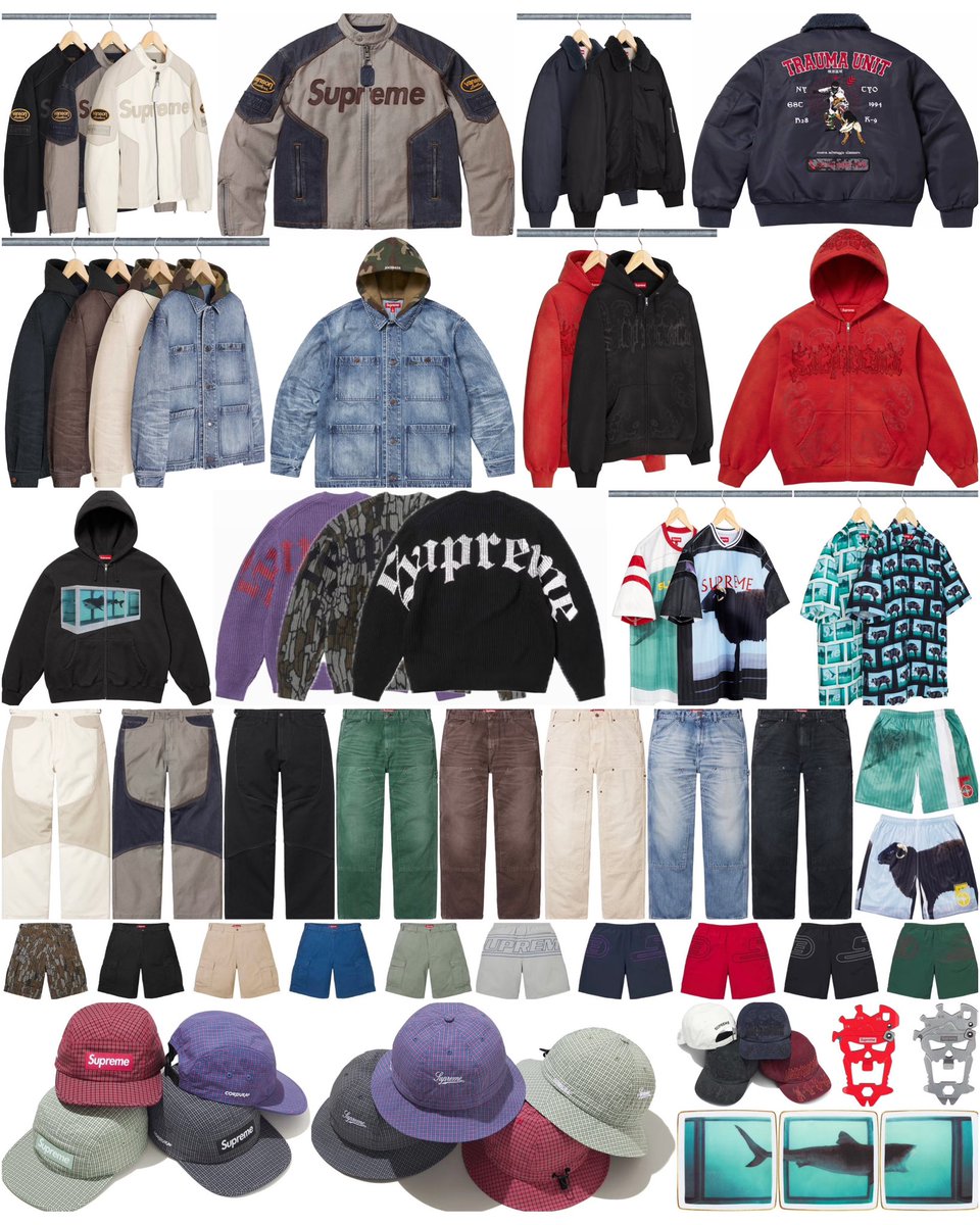 Supreme Week 13 Droplist 
Here is this weeks release featuring Vanson, Damien Hirst, Studded Dr. Martens, Sog Tool and much more. What are you grabbing? 

Releasing this Thursday May 22nd at 11am EST (US) 17:00 (EU) 4pm (UK) and in Asia on Saturday 5/24🗓️ Stay tuned for official