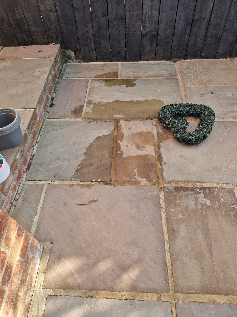 Lozabel's tweet photo. @YWHelp  Hello, I can't seem to report a leak on your website. This keeps coming up on our patio when we've not been in all day, likely the lateral drain from the neighbours property? Help please. https://t.co/5DTu27CVPJ