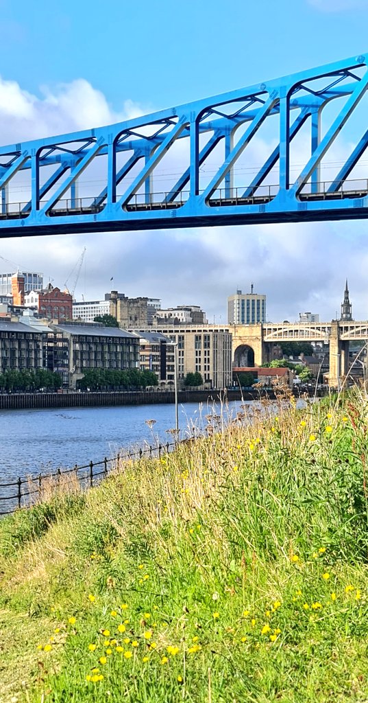 pewileman's tweet photo. 'Take Five' Enjoying 5 Mins relaxation after work today, on the sunny banks of the #RiverTyne @gateshead #RiversidePark looking across to the #Toon and its #CastleKeep (with apologies to #DaveBrubeck) https://t.co/fcgMMeiITW