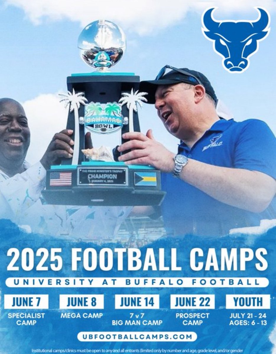 Thanks <a href="/LoganNewman01/">Logan Newman</a> for the personal invite to the <a href="/UBFootball/">UB Football</a> camp!