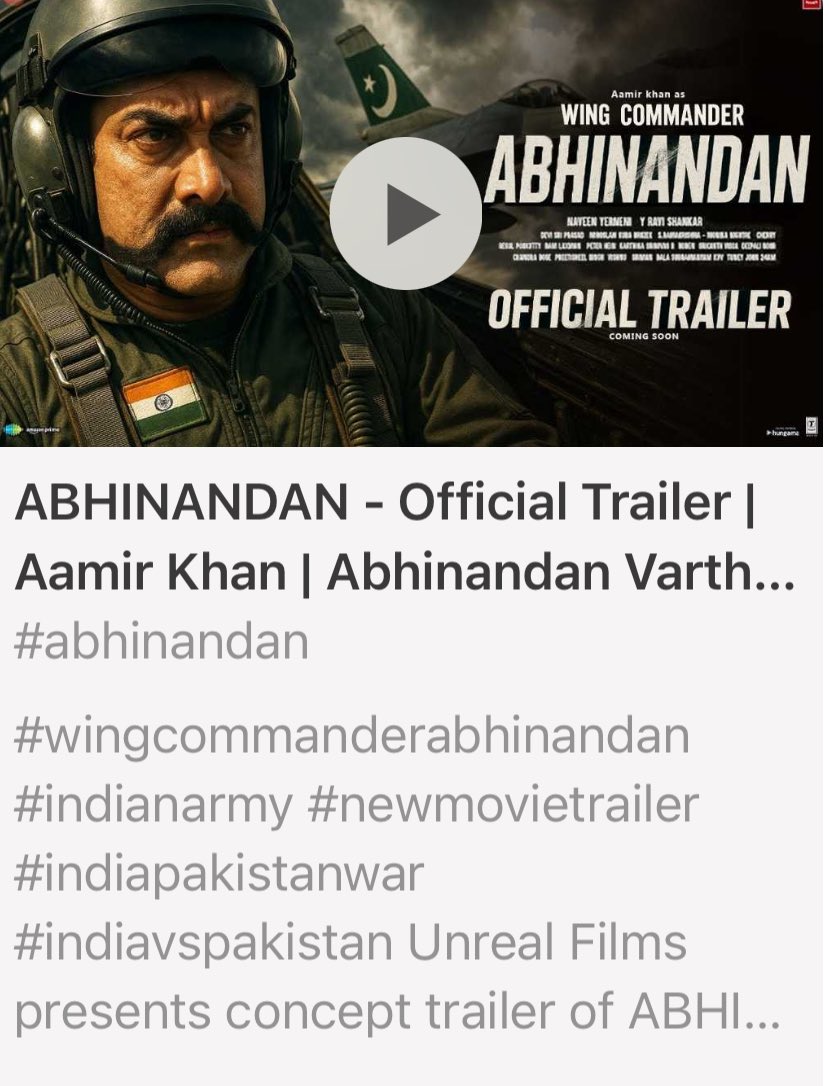 90Mohajir90's tweet image. @AKofficialTeam I heard at the age of 60 people show signs of old age. Before retirement Actor and #AmirKhanProductions just ruined your full carrier by acting in the #dreamovie #Abhinandan. #Bollywood knows how to make movies for sure. #Fiction #Dream #Nightmare #WakeUpIndia
