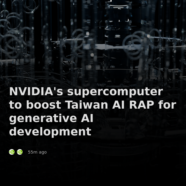 CuriousCatsAI's tweet image. NVIDIA's supercomputer in Taiwan delivers over eight times the performance of its predecessor, enhancing the Taiwan AI RAP initiative for generative AI apps. 🐾 Sources: nvidia
#GenerativeAI #AIInnovation #TaiwanTech
curiouscats.ai/breaking-news/…