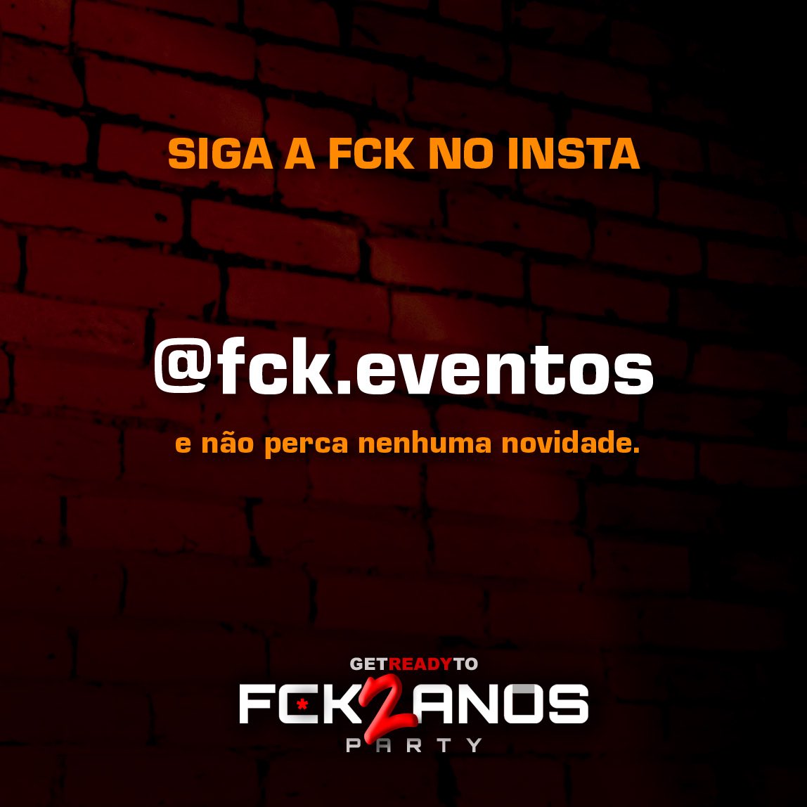 CONTA NOVA…

👉🏻 instagram.com/fck.eventos