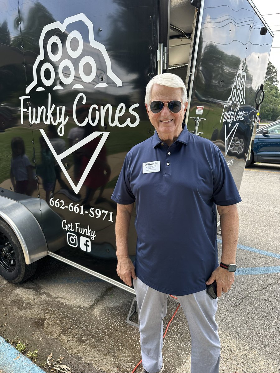It was TCK Funky Cones Day <a href="/joynerTPSD/">Joyner Elementary</a>. Thank you @kiwanis of Tupelo for helping us support terrific character.