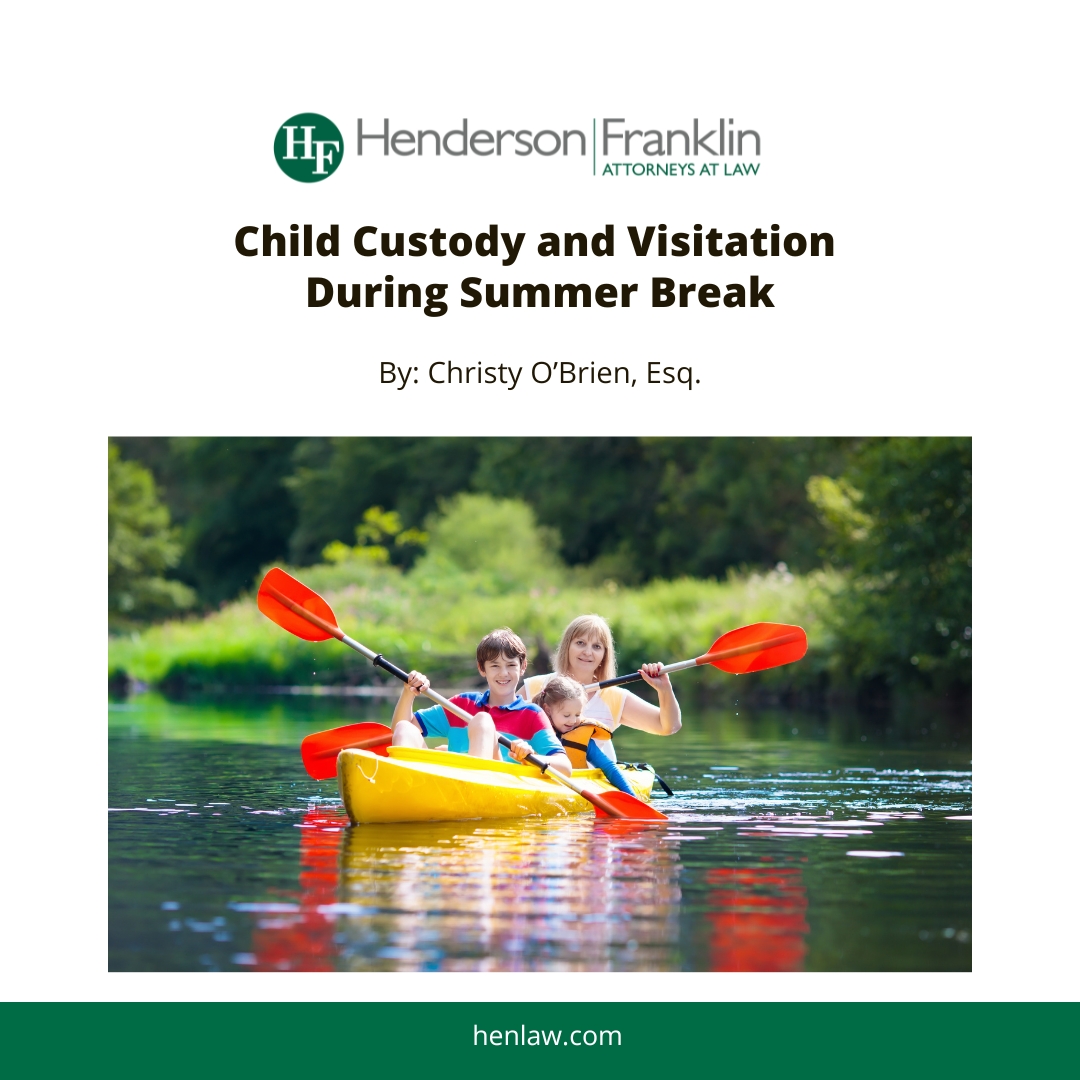 Henderson, Franklin, Starnes & Holt, P.A. (@henlawswfl) on Twitter photo Summer break means changes to timesharing schedules for many #FL families.
Fort Myers #Divorce Attorney <a href="/christyobrien/">Christy O'Brien</a> offers legal tips on modifying parenting plans to keep the focus on what matters most: the kids.
henlaw.com/news-insights/…
#SWFL #Law #ChildCustody Summer break means changes to timesharing schedules for many #FL families.
Fort Myers #Divorce Attorney <a href="/christyobrien/">Christy O'Brien</a> offers legal tips on modifying parenting plans to keep the focus on what matters most: the kids.
henlaw.com/news-insights/…
#SWFL #Law #ChildCustody