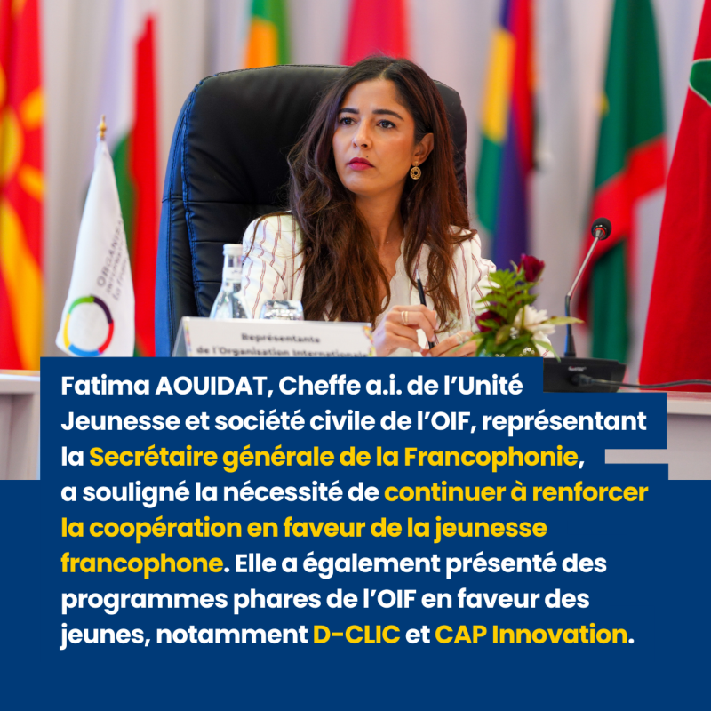 OIFrancophonie's tweet photo. L’OIF a participé à la 40e session ministérielle de la CONFEJES, réunissant ministres, experts et jeunes pour soutenir l’épanouissement de la #jeunesse francophone.

Les programmes phares de l’organisation en faveur des jeunes y ont été présentés.

#Francophonie