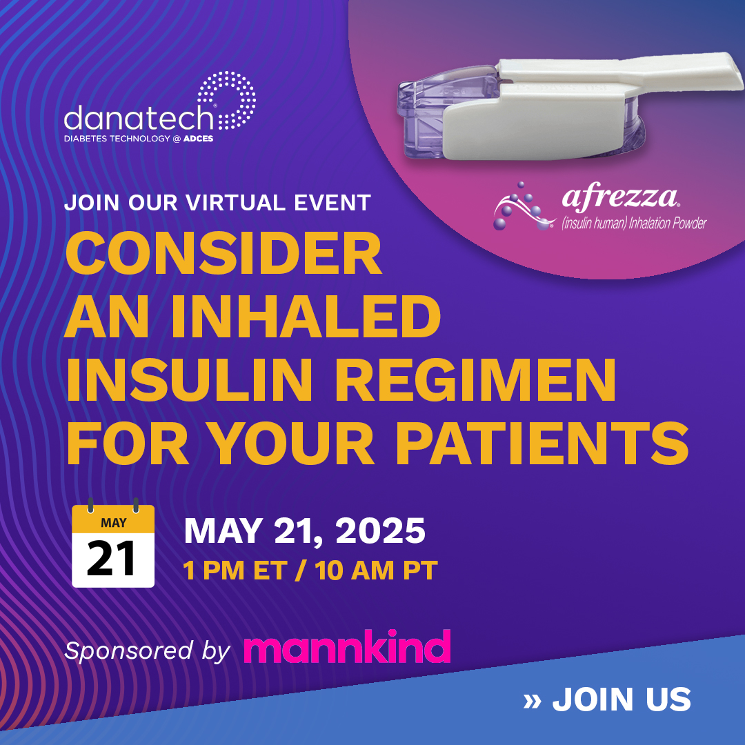Join us May 21 at 1pm ET to learn how transitioning from multiple daily injections or automated insulin delivery to AFREZZA has affected A1C levels, time in range, and pulmonary safety. bit.ly/3GToppe
Sponsored by MannKind.