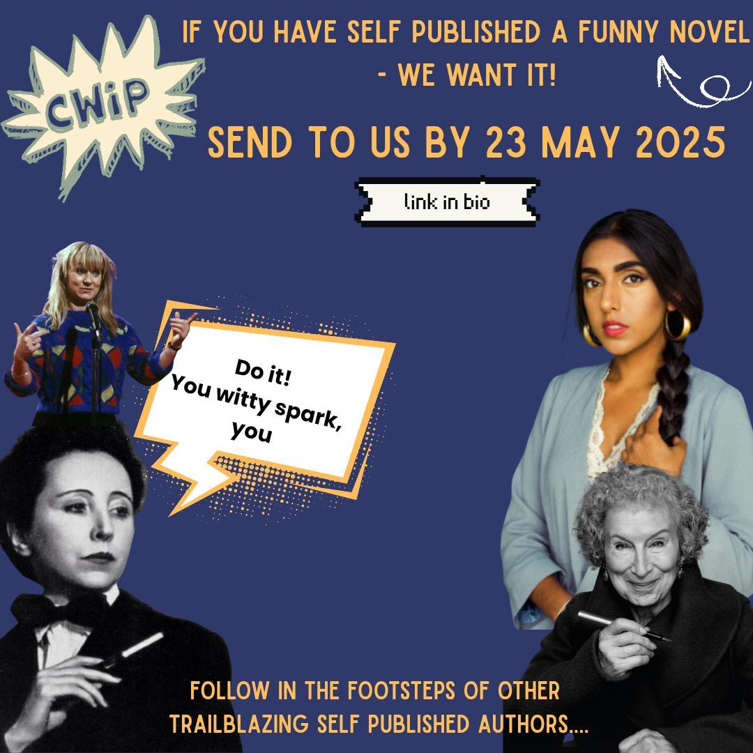 Jen from Fuzzy Flamingo (@flamingofuzzy) on Twitter photo Self-published authors of witty books, time is running out to enter, so pull your socks up: comedywomeninprint.co.uk
<a href="/HelenLederer/">Helen Lederer</a> <a href="/CWIPprize/">Comedy Women In Print</a> Self-published authors of witty books, time is running out to enter, so pull your socks up: comedywomeninprint.co.uk
<a href="/HelenLederer/">Helen Lederer</a> <a href="/CWIPprize/">Comedy Women In Print</a>