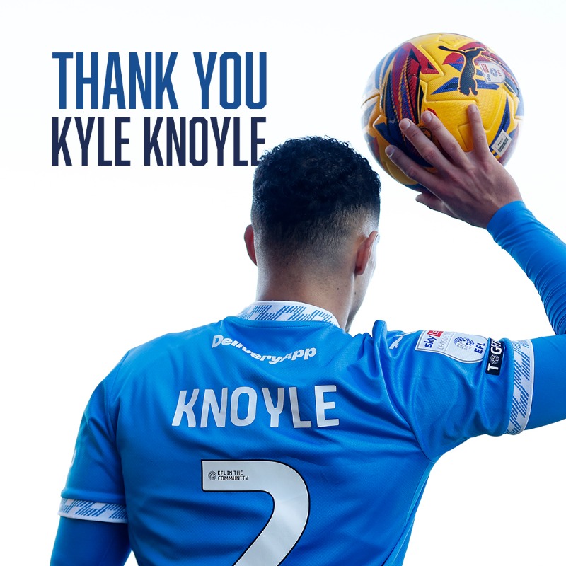 StockportCounty's tweet photo. 🏆 Bidding farewell to one of our title winners 💙 

Thanks for the memories, Knoyley - you're welcome back at Edgeley Park any time 🙌 

#StockportCounty