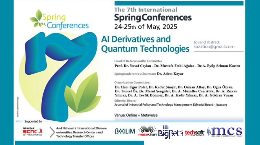 🎓🌱 7. Uluslararası Spring Conferences Başlıyor!

📅 Tarih: 24-25 Mayıs 2025
📍 Mekan: Online + Metaverse
🎯 Konu Başlığı: AI Derivatives and Quantum Technologies
📌 Bu yıl yapay zeka türevleri ve kuantum teknolojileri üzerine odaklanıyoruz!
📢 Ulusal ve uluslararası