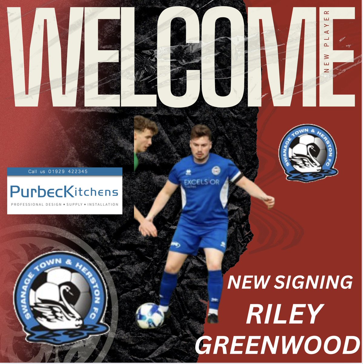 SwanageFC's tweet photo. 🦢✍️SWANS NEW SIGNING✍️🦢
Swans are delighted to announce the signing of Riley Greenwood.
Riley, a midfielder or full back, previously played for Portland United, Bridport and Weymouth.
WELCOME ABOARD RILEY⚽️🦢
#COYSwans https://t.co/K2L7TcdJN8