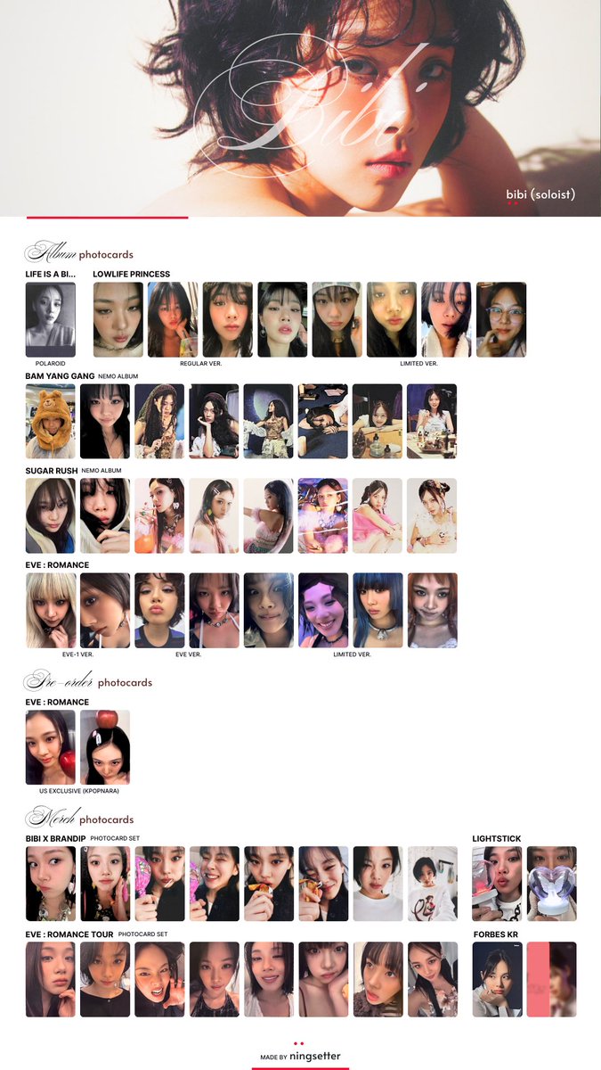 bibi : complete photocards template kpopnara added ❌ do NOT crop