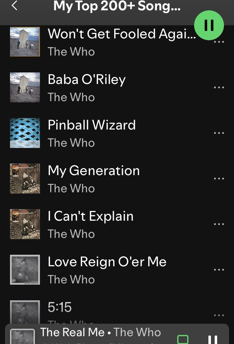 <a href="/MOJOmagazine/">MOJO Magazine</a> <a href="/TheWho/">The Who</a> Can’t stop at 50 - here’s The Who’s Top 200 songs open.spotify.com/playlist/4kHPM…