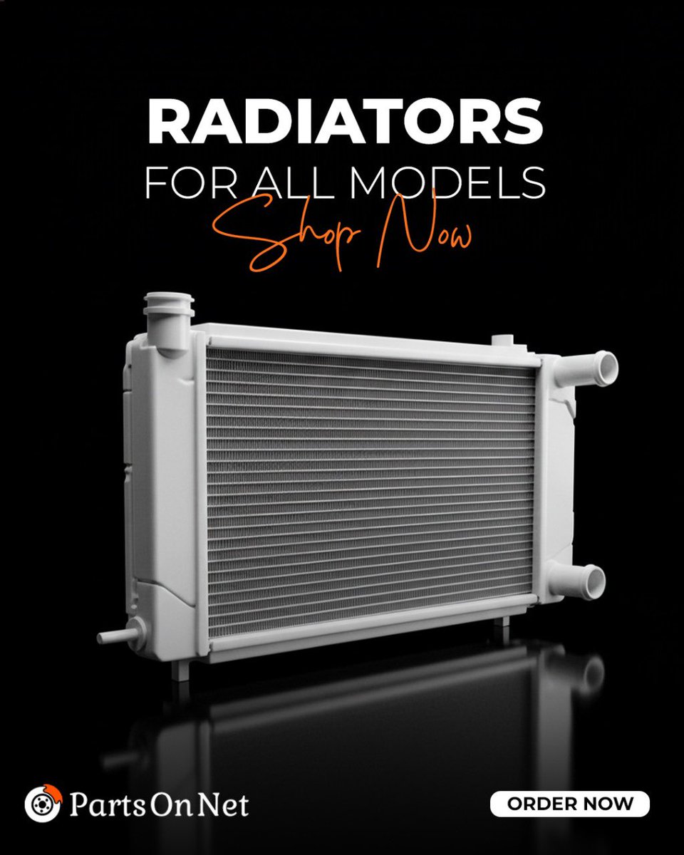 PartsOnNet's tweet photo. 🌡️ Keep Your Engine Cool &amp; Efficient!
At PartsOnNet, we stock radiators for all car models, built for durability and top performance. Whether it’s daily driving or long hauls, our radiators are designed to keep your engine temperature just right.

✅ Premium quality https://t.co/t9oQr6U7l5