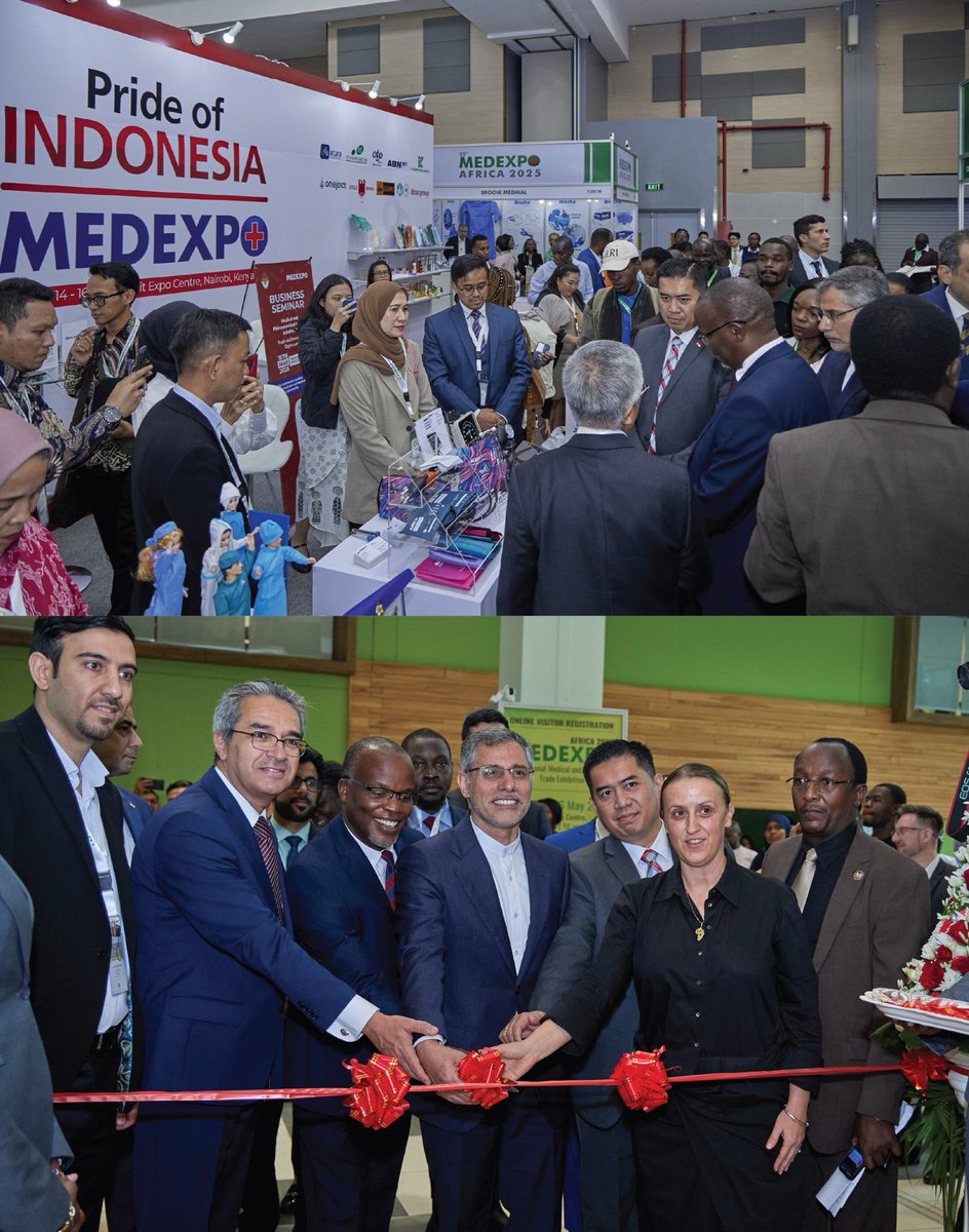 IndonesiaInNBO's tweet photo. Indonesia made a strong and inspiring debut at MEDEXPO Africa 2025. From the opening ceremony and business seminar to hospital visits and the exhibition floor, https://t.co/I9kL3s0Xqj