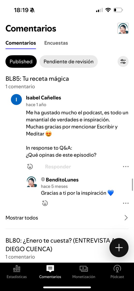 BENDITOLUNEScom's tweet photo. Muchas gracias, #RosaAguado #LourdesBarberá @escribirmeditar 💐#oyentesgenerosos #clubdefans #benditopodcast ➡️ https://t.co/Tvqz649k73 https://t.co/MX5lWBZtgo