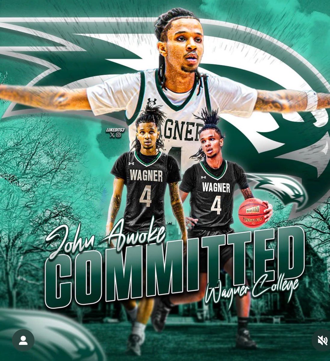 2023 alum and state champ, John Awoke commits to D-1 Wagner College! 

#Hawks🏀 #JUCOPRODUCT