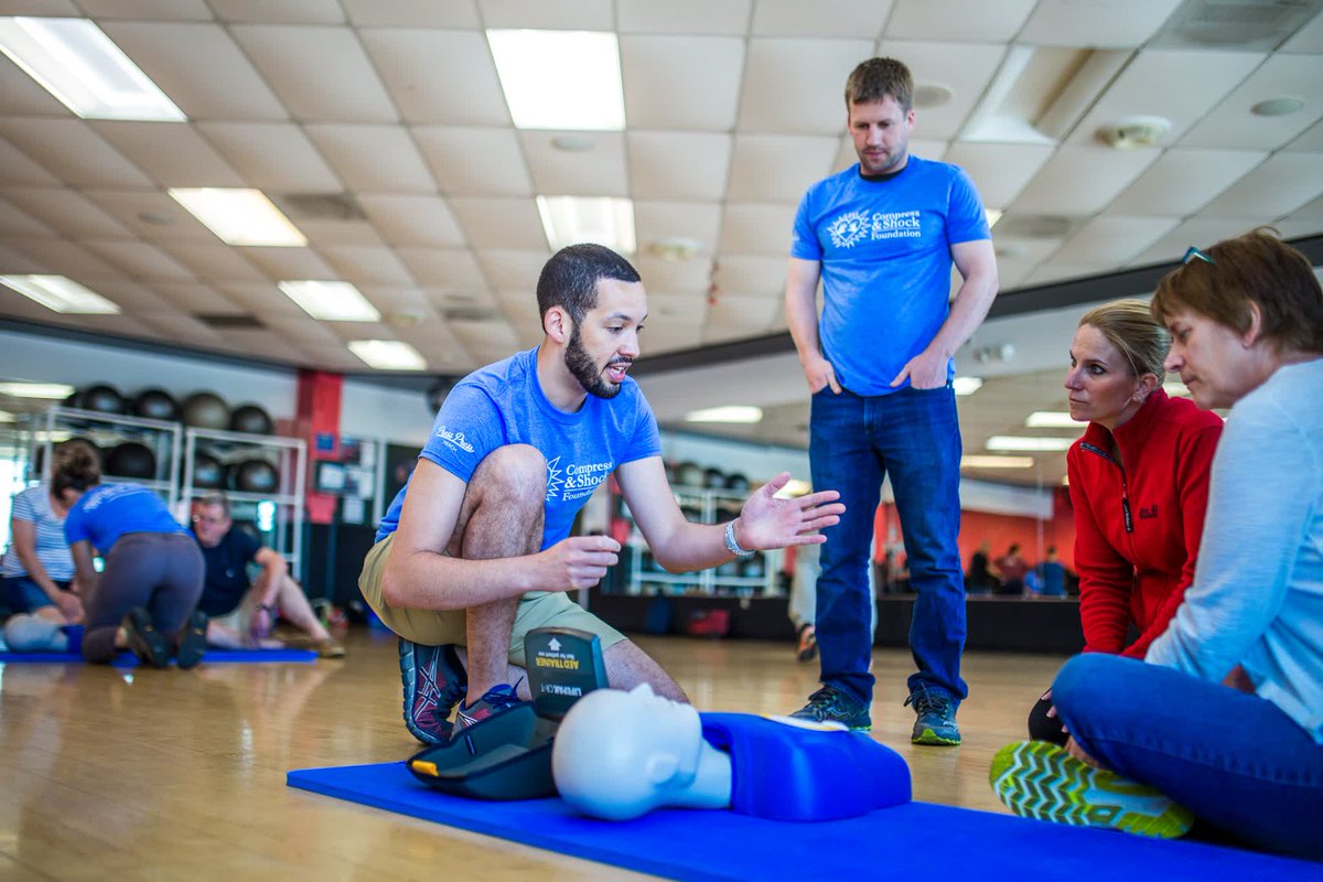 Join us and the Compress &amp; Shock Foundation on Saturday, June 7 for free CPR and defibrillator (AED) training! Each class is 60 minutes long and open to anyone age 13 and up. Find a class near you: bit.ly/44LogOr.