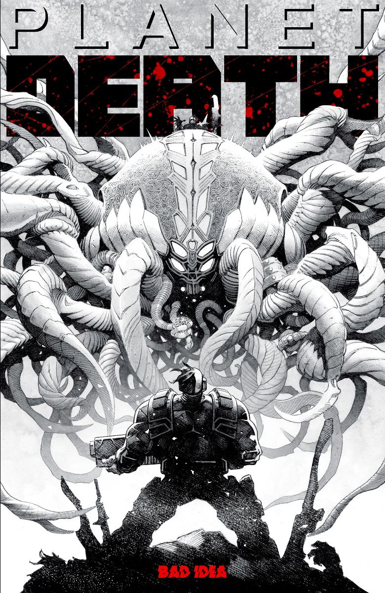 Pre-Order PLANET DEATH #1 Today -- PLUS: The Mind-Blowing PLANET DEATH #2 Cover Revealed!

PLANET DEATH #1, the incendiary, prestige-format blockbuster is storming comic shop shelves around the globe on July 9th.

From the minds of blockbuster screenwriter Derek Kolstad (JOHN