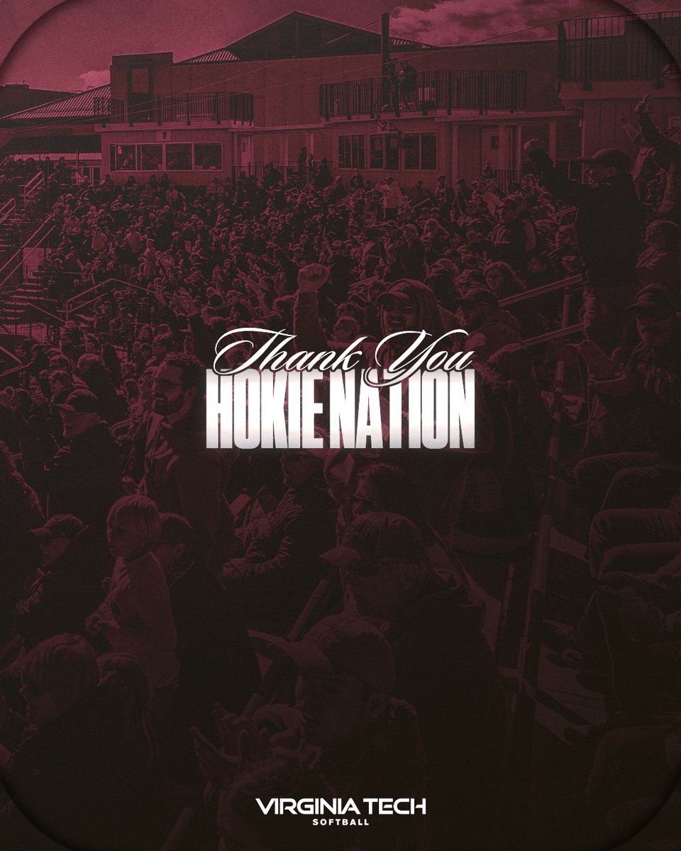 Virginia Tech Softball (@hokiessoftball) on Twitter photo To the best fans in the world, ๐๐๐ผ๐๐ ๐๐๐ ๐ซถ
#Hokies๐ฅ To the best fans in the world, ๐๐๐ผ๐๐ ๐๐๐ ๐ซถ
#Hokies๐ฅ