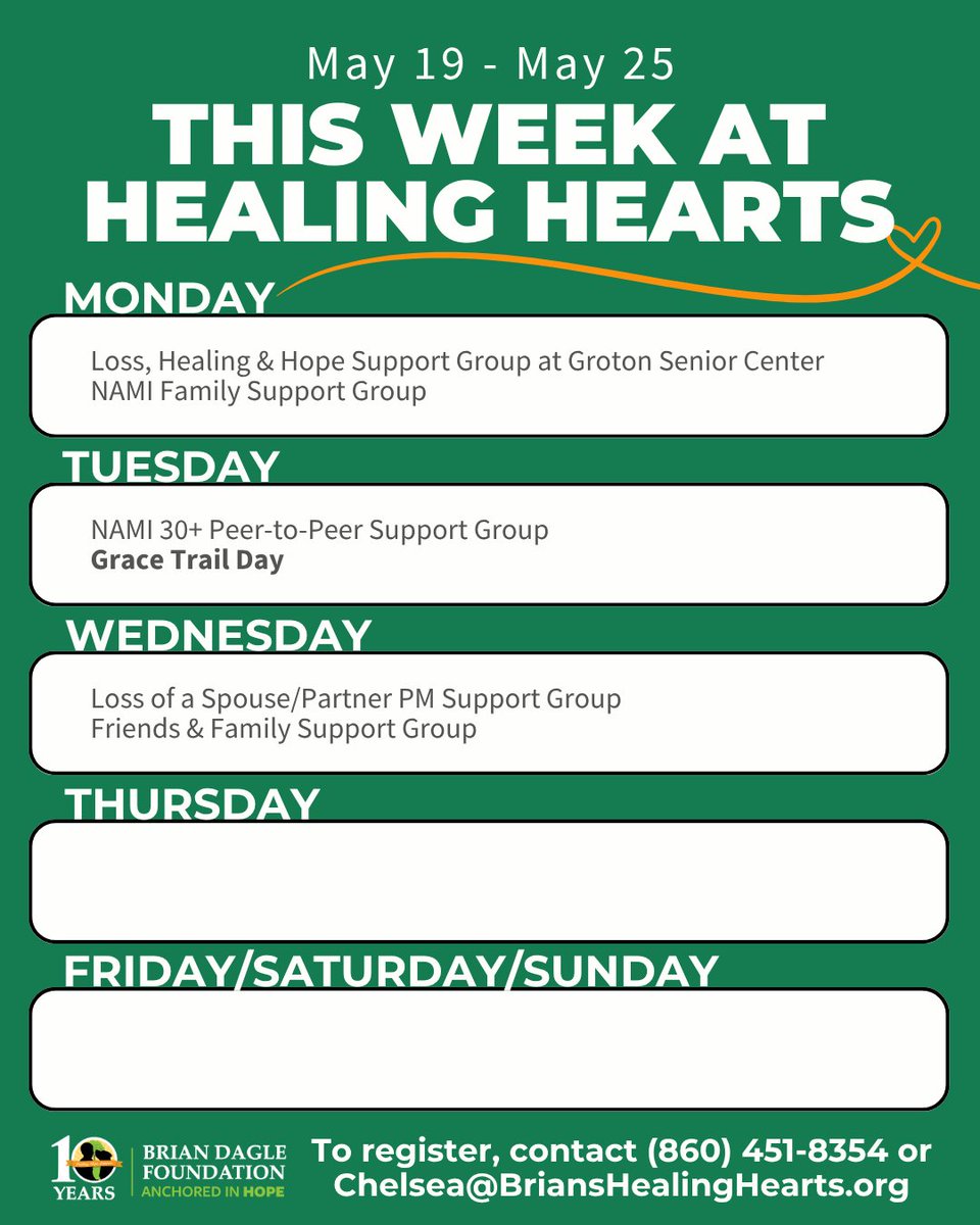 BTDFDN's tweet image. 📅 THIS WEEK AT BRIAN'S HEALING HEARTS

🥍 Swipe for #LAX2LIVE games this week ➡️
⁠
FOR INFO:⁠
☎️ CALL (860) 451-8354⁠
📧 EMAIL Chelsea@BriansHealingHearts.org⁠
📲 VISIT BriansHealingHearts.org⁠/Events⁠
⁠
#griefandhealing