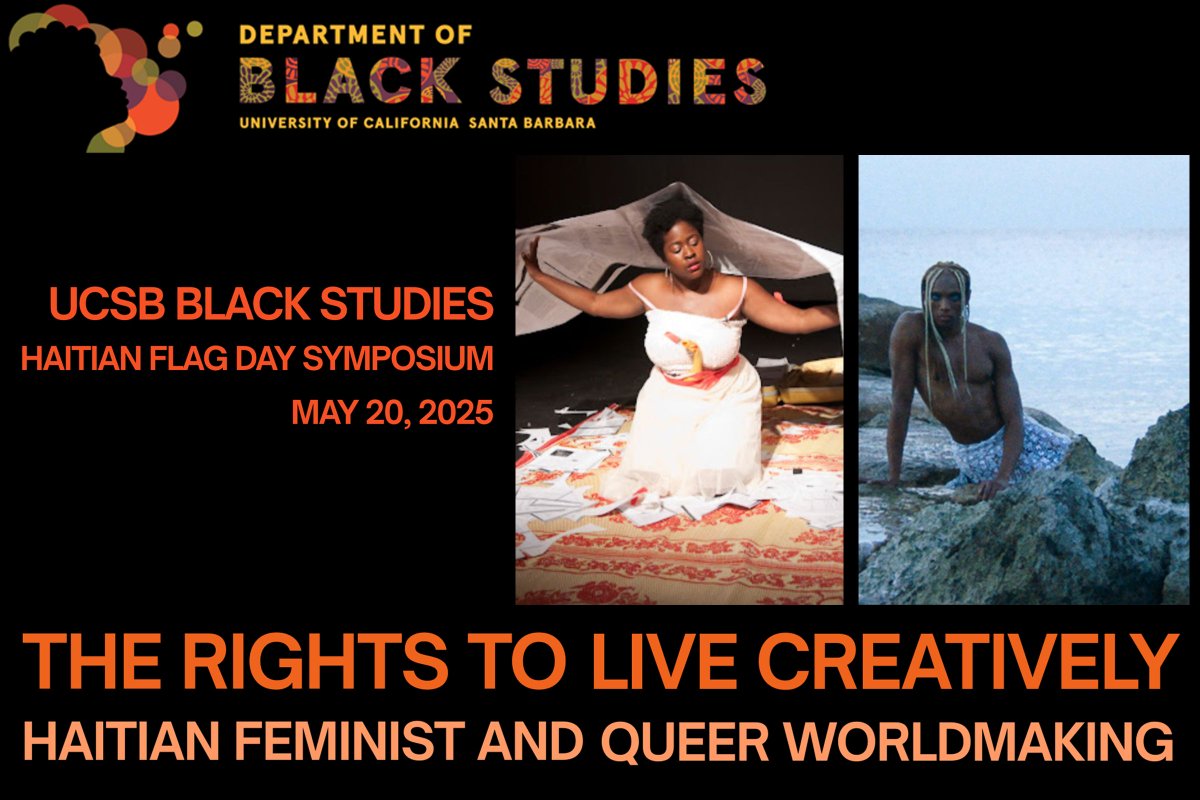 The Rights to Live Creatively: Haitian Feminist and Queer Worldmaking 

buff.ly/UGEndyL 

Date: Tuesday May 20th
2PM: Performing Haitian Elsewheres: In &amp; Out of Place
5PM: The Archive as an Altar: Film Screening &amp; Artist Talk