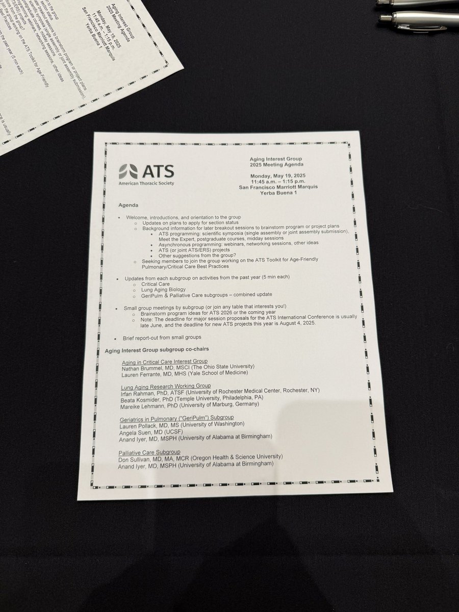 Lauren Ferrante (@lferrantemd) on Twitter photo Join us now in Yerba Buena 1 at the Marriott Marquis for the Aging Interest Group meeting! #ATS2025 <a href="/atscommunity/">American Thoracic Society (ATS)</a> <a href="/ATSCritCare/">ATS Crit Care</a> Join us now in Yerba Buena 1 at the Marriott Marquis for the Aging Interest Group meeting! #ATS2025 <a href="/atscommunity/">American Thoracic Society (ATS)</a> <a href="/ATSCritCare/">ATS Crit Care</a>