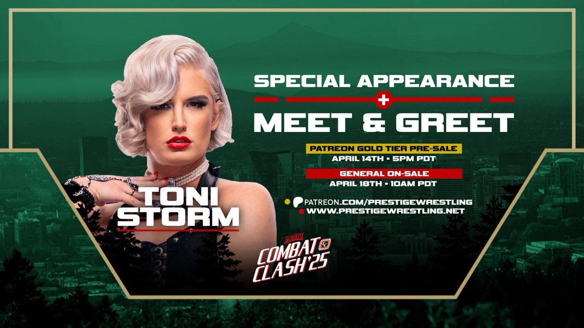 Elayna Black, The IInspiration, Bea Priestley, and Toni Storm all confirmed for the upcoming Prestige Wrestling event on July 13! 🔥