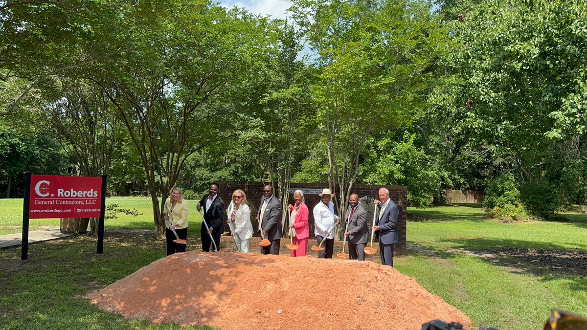 CPLA_info's tweet photo. A major milestone in Mobile today as City and County leaders celebrate the groundbreaking for the Africatown Welcome Center!

@City_of_Mobile @MottMacDonald https://t.co/LFi0UQEuQY