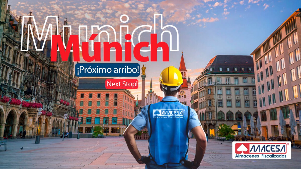 AAACESA_AF's tweet photo. El almacén fiscalizado líder en el resguardo confiable de mercancías en México, próximamente en Alemania. ¡Espéranos! #AAACESA 

Mexico's leading bonded warehouse for secure storage of goods, coming soon to Germany. Hold tight! https://t.co/xGOa0KgbrH