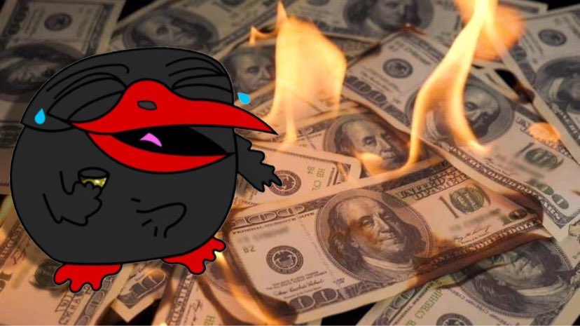 omnismo's tweet photo. $dod knows that fiat money is worthless! 

Hurry up and exchange your USD for $dod Time's running out ⌛️🦢🩸

$dod 🩸🦢

Day 95 https://t.co/xE55jaIHwf