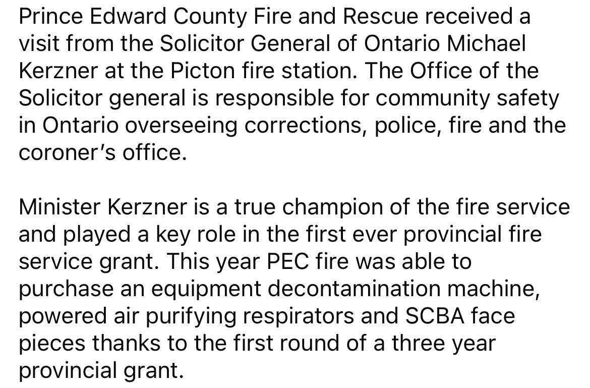 Prince Edward County Fire & Rescue tweet media