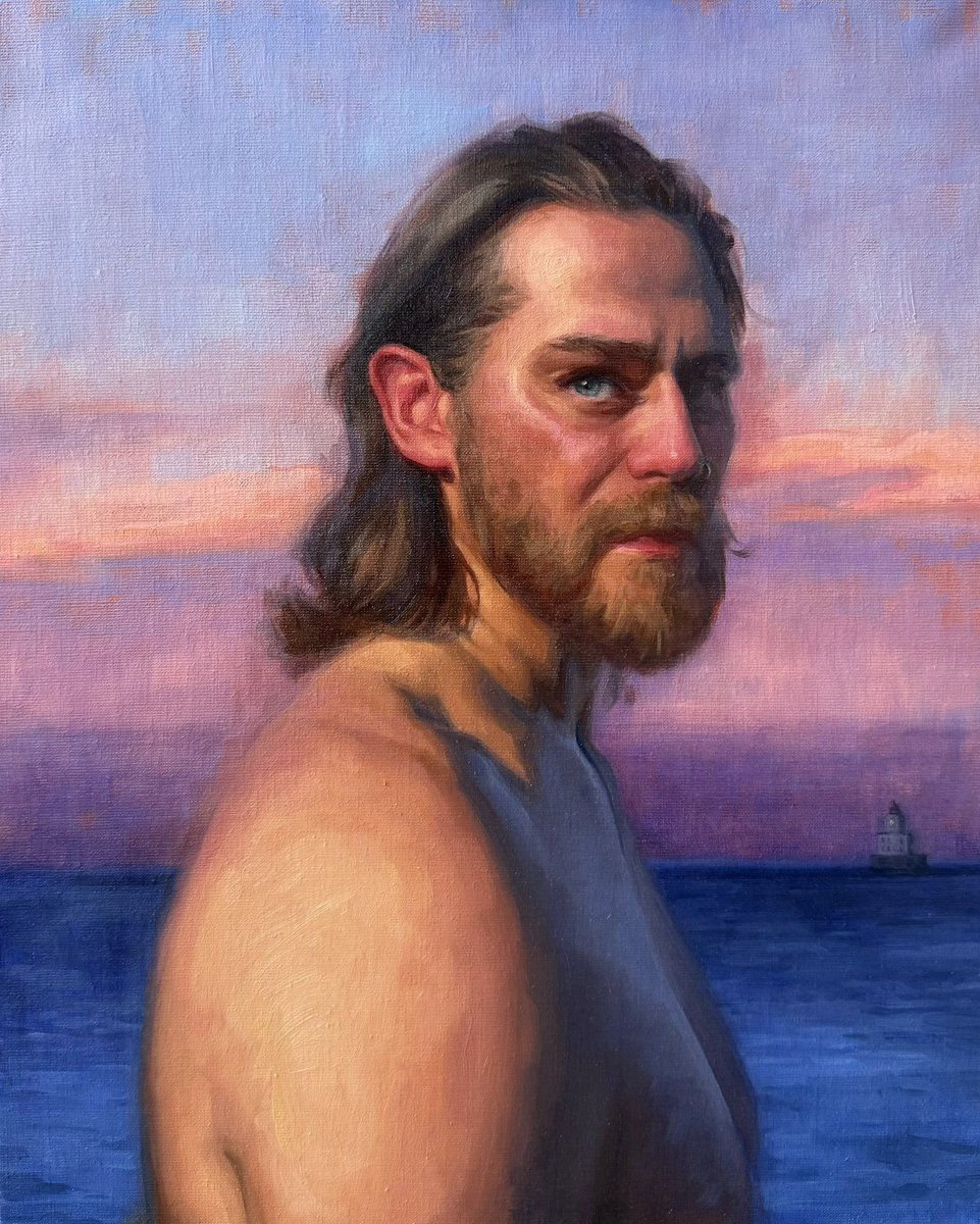 boy with the blues, oil on linen 16x20 inches