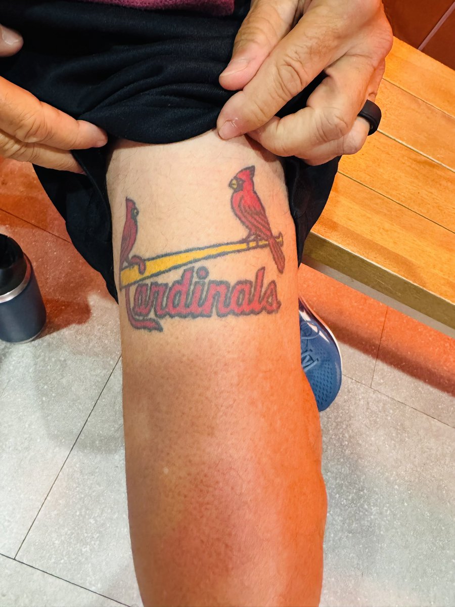 Told a guy at a workout session this morning that I had been a die-hard <a href="/Cardinals/">St. Louis Cardinals</a> fan for 45 years. The old timer looked up at me, smiled and chuckled under his breath, paused then said, “Bet you don’t have one of these.” 

Guess he wins. 😆