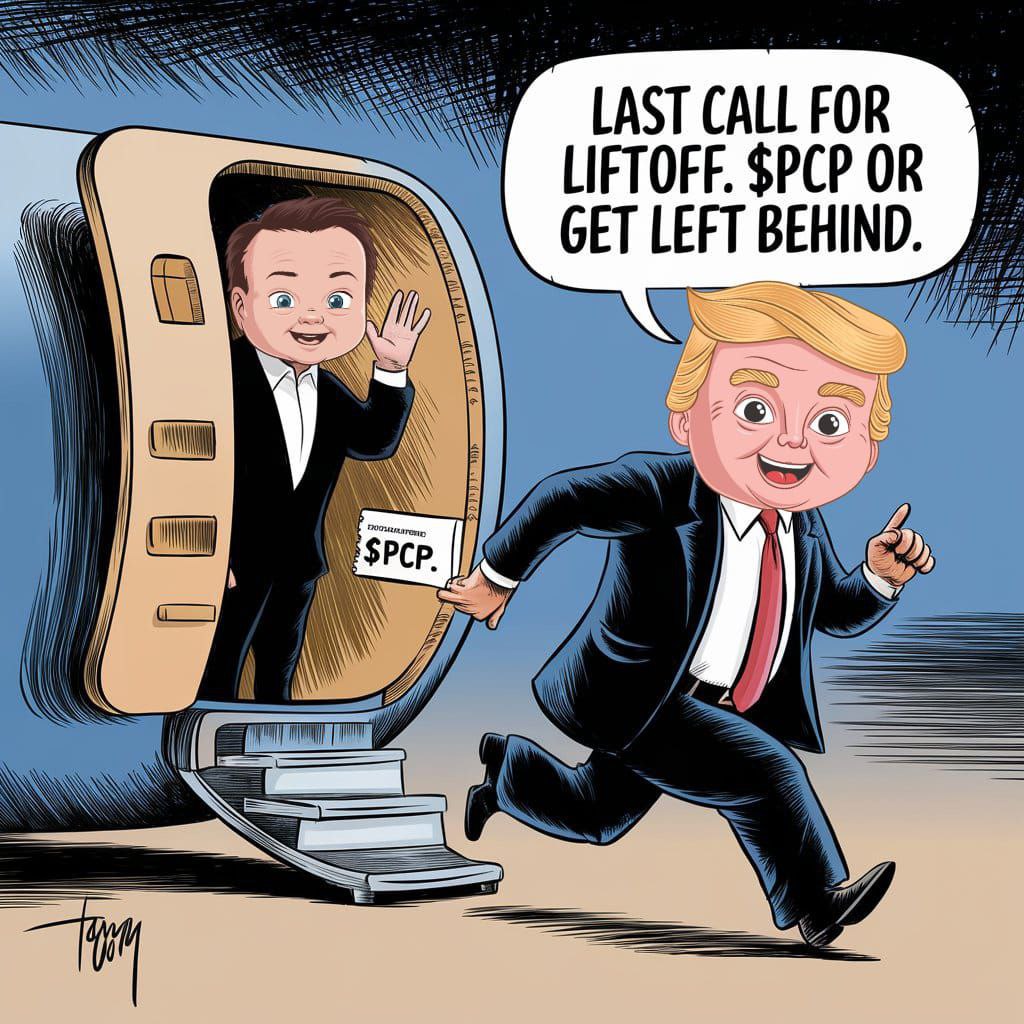 Trump stepped on the stage, held up $PCP... and the crowd went wild 🔥

The streets are honestly watching.

From degen traders to meme kings… everyone’s got their eyes on this coin 🪙

This isn't a meme anymore. It's a moment.

Don't miss out on the coin that got the crowd on