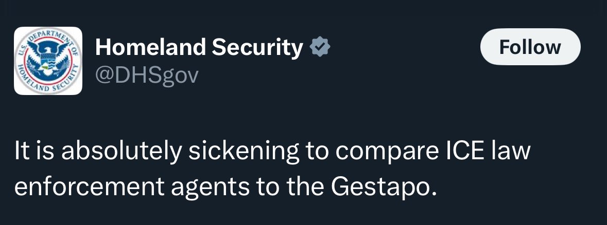 ICE be like we’re totally not the Gestapo 

😉😉😉😉😉😉😉