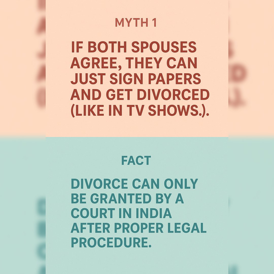 ankur51295's tweet photo. Think you know how divorce works in India? Think again.
From TV myths to NRI divorces — misinformation is everywhere. Here's the legal truth behind the drama.
Always consult your lawyer.

#DivorceMyths #IndianLaw #LegalFacts #KnowYourRights #NRIdivorce #LegalAwareness #MythVsFact https://t.co/evq8PhWZ9Z