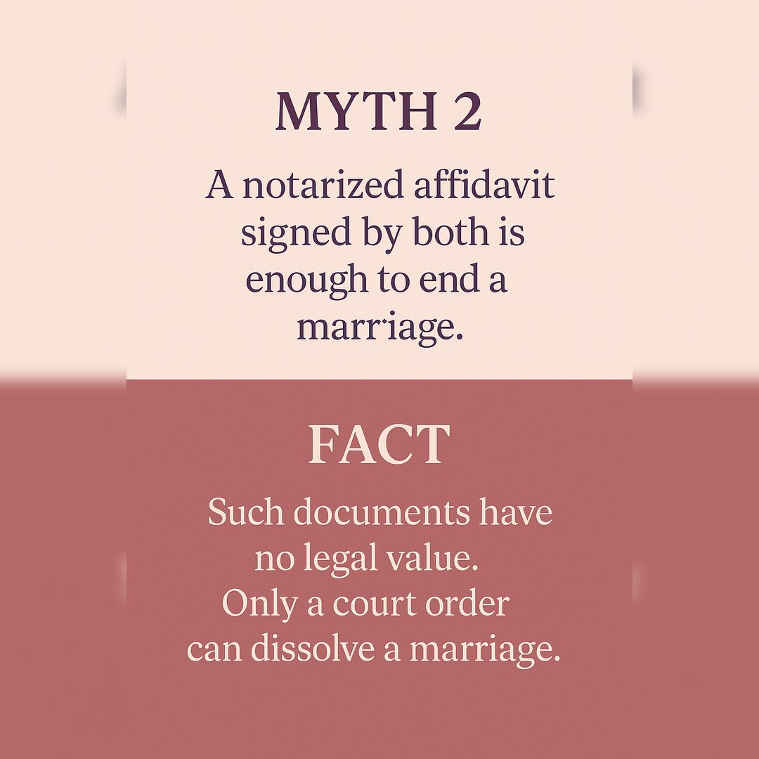 ankur51295's tweet photo. Think you know how divorce works in India? Think again.
From TV myths to NRI divorces — misinformation is everywhere. Here's the legal truth behind the drama.
Always consult your lawyer.

#DivorceMyths #IndianLaw #LegalFacts #KnowYourRights #NRIdivorce #LegalAwareness #MythVsFact https://t.co/evq8PhWZ9Z