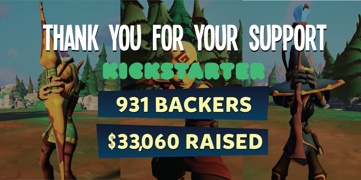 Chromatic_Games's tweet photo. Campaign OVER!🎉

We are blown away by your support for Defenders of Etheria and hope you are as excited as we are for what's next!♥️

If you missed it, you can still support the game with a late pledge on #Kickstarter and by wishlisting on #Steam and #EpicGames! 🙏 https://t.co/0ToOM8k3Rs