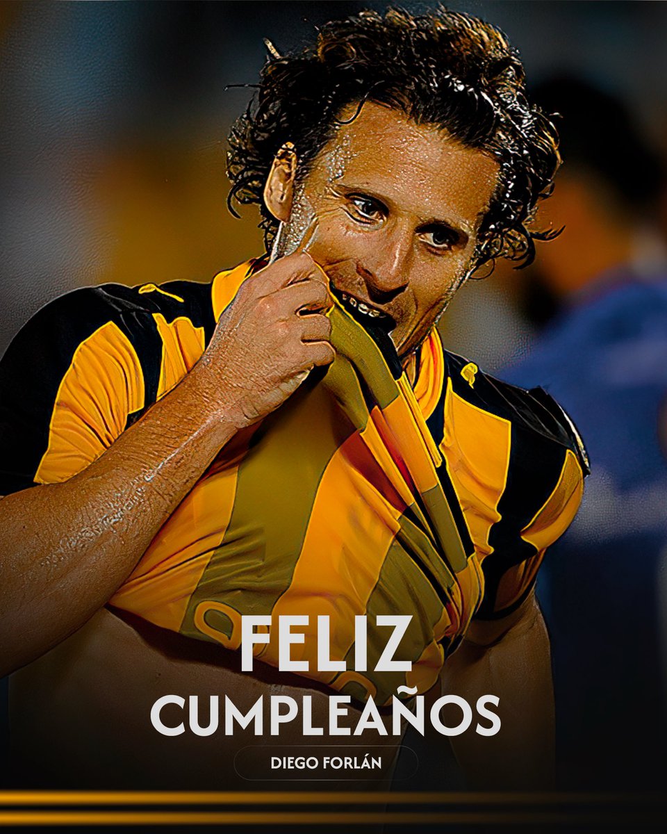 OficialCAP's tweet photo. En el día de su cumpleaños saludamos a @DiegoForlan7, ganador de nuestro Campeonato Uruguayo número 5️⃣0️⃣ y leyenda del fútbol uruguayo. https://t.co/V6qUEtZH2c