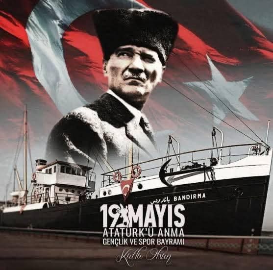 Türk Milletinin bağımsızlık ve hürriyet umutlarının inanca dönüştüğü,  kurtuluş ateşinin yakıldığı.bu günde, başta Gazi Mustafa Kemal Atatürk olmak üzere, tüm şehit ve gazilerimizi rahmet,saygı ve minnetle anıyoruz

#19Mayıs Atatürk'ü Anma, Gençlik ve Spor Bayramımız kutlu olsun.